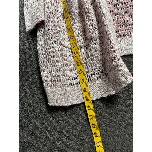 Lane Bryant Loose Knit Open Front Cardigan Womens Sz 18/20 Burgundy Long sleeve - Picture 6 of 7